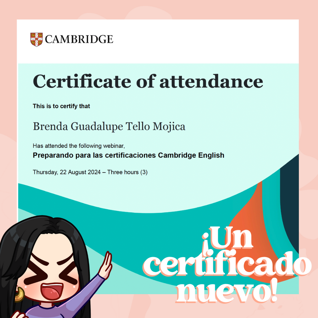 🎓 Fortaleciendo Mis Herramientas: Participación en Webinar de Cambridge
